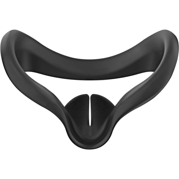 Silikon VR-ansigtsmaske til Oculus/Meta Quest 2 Headset Briller Svedtæt Vandtæt Cover Udskiftning til Q2 VR-tilbehør (sort)