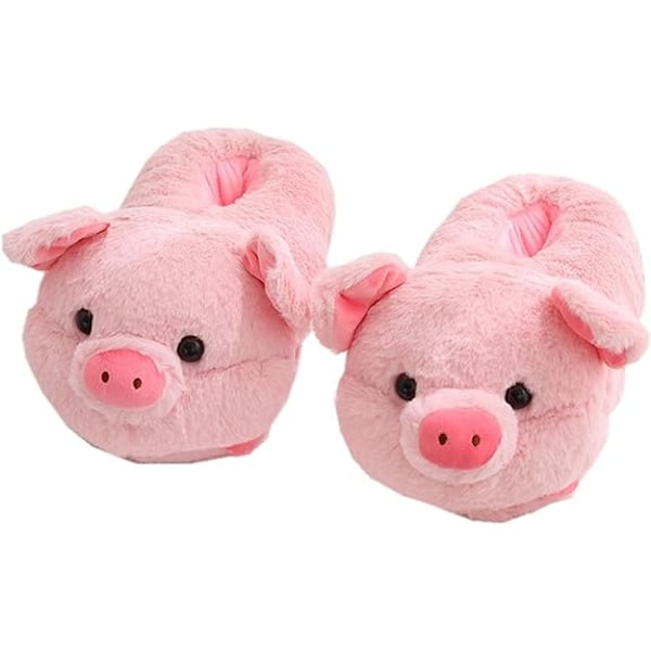 Damtofflor Söta Gris Tofflor Cartoon Tofflor Djur Tofflor Varma Tofflor Storlek 36-44 Pink A