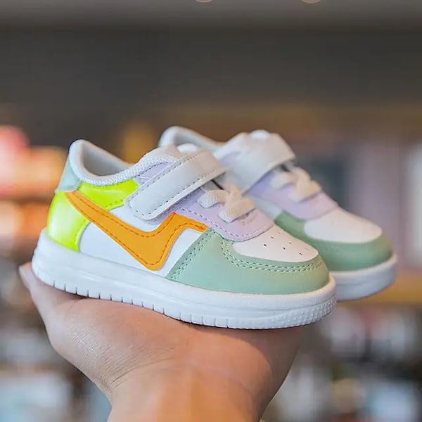 Baby Toddler Flickor Pojkar Sportsko til Børn Læder Flats Børn Sneakers 3154-orange 18 ( insole13.0 cm) 3154-orange