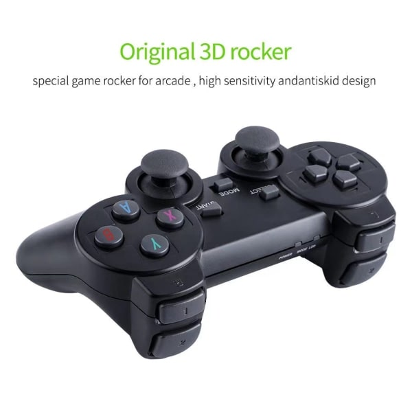 Videospilkonsol 64G Indbygget 10.000 spil Retro håndholdt spillekonsol trådløs controller Game Stick til PS1/GBA Børns Julegave