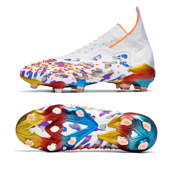 Fotballsko Herr Assassin 15 Low-top Tf Broken Nails Treningssko for barn Ag Lange negler Fotballsko kunstgresslær White-Black Orange White-Black Orange 40