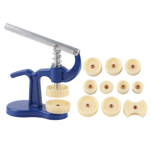 Watch Back Case Closer Press Watchmaker Press Tool with 12 Dies, Blue-FA-