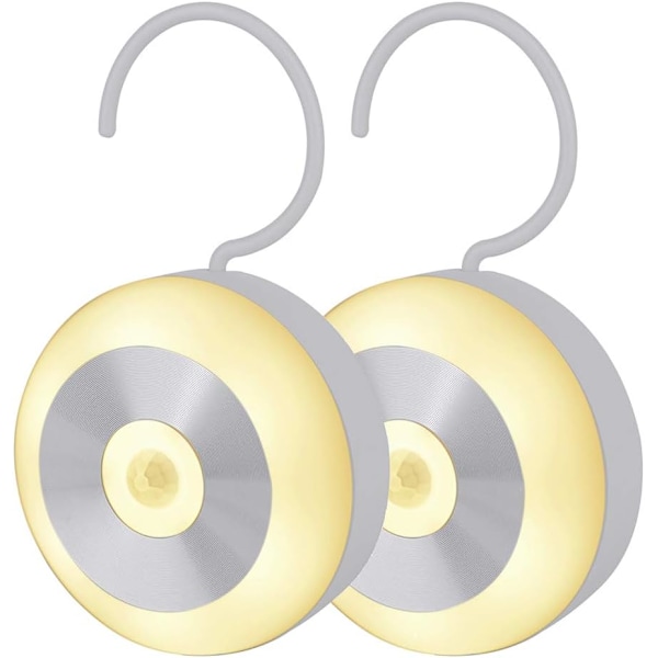 Bevegelsessensor nattlampe, oppladbar varm hvit LED