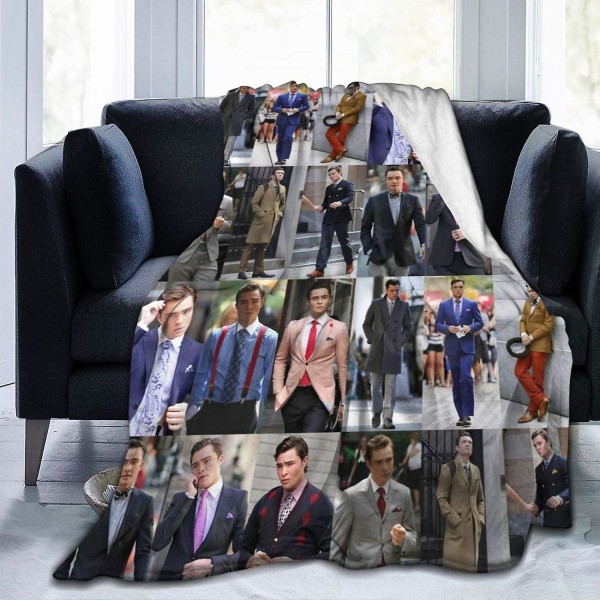 Chuck Bass College Kast Smið Lämplig Ultra Mjúkur Vigtað Sængur Fatlað Fleece Kast Fyrir Rúmsófa Skrifstofa Ferðalög Multisize Fyrir Fullorðna-n123 50x40in 125x100cm