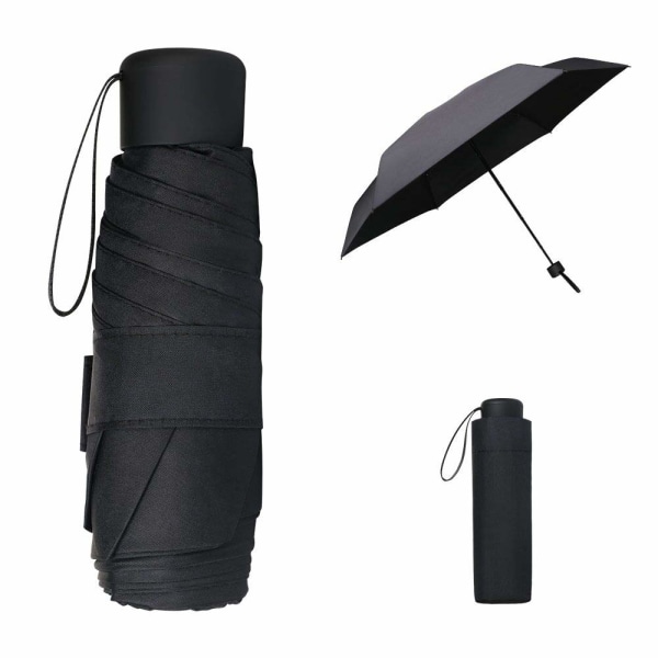 Mini Umbrella, Pocket Umbrella, 6 Ribs Lightweight Compact