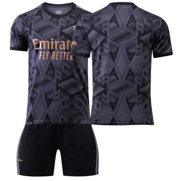 Arsenal Away 2223 Black Football Kit, Kids Size 20（120-125cm）