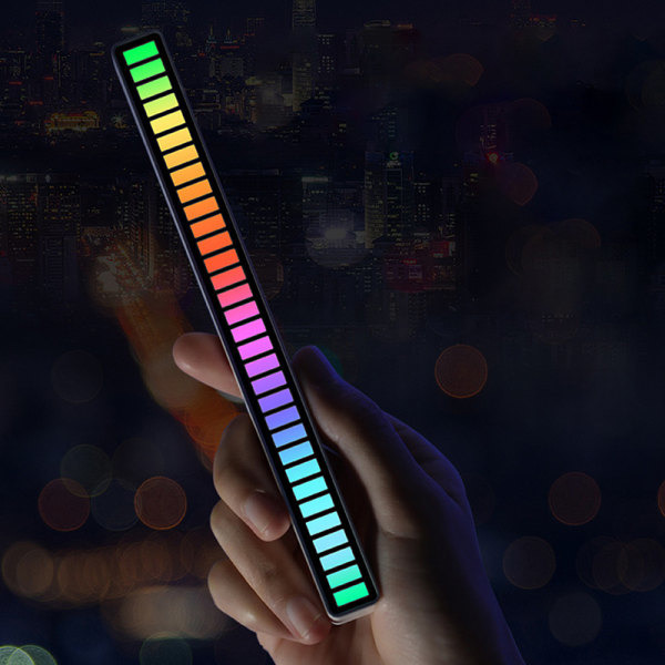 RGB Pickup Lys Musik Rytme Lys Atmosfære Lys Sort