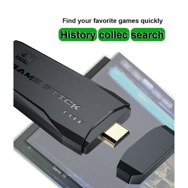 Pelikonsoli, HD-konsoli kahdella 2,4G langattomalla ohjaimella 64G 10000games