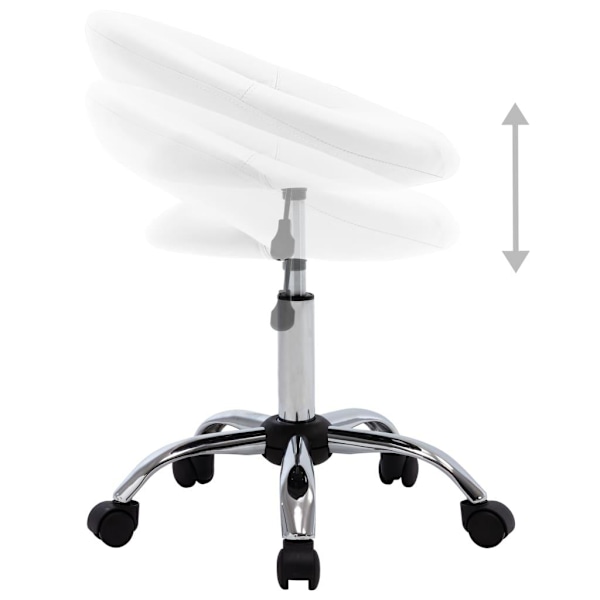 vidaXL Svingbar stol hvit kunstlær white 6550