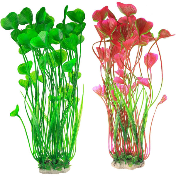 Artificial Aquarium Plants, 2 Pcs Fish Tank Aquatic Plants Decor