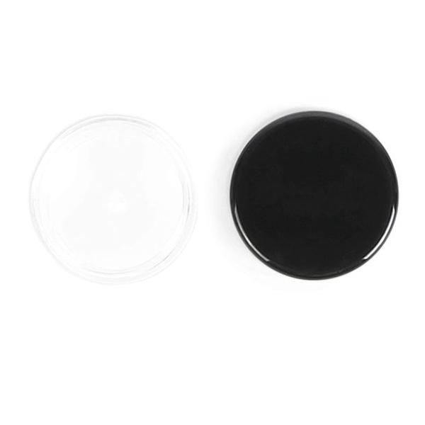 60-pack Small Plastic Jars with Black Lids, Labels Included, 3 ml-FA-