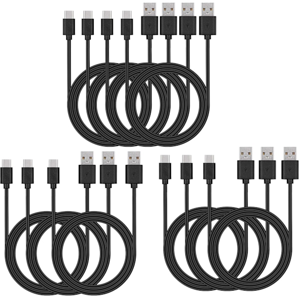 (10stk) 10-pak USB-C Ekstra Lang (3M) PS5/PS4/SAMSUNG (10-PACK) (3M)