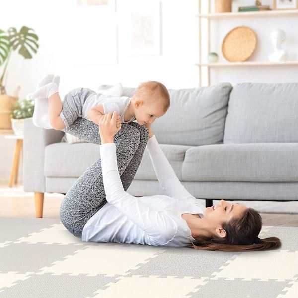 Pehmeä EVA-palapelamatto lapsille - Lukittava leikkimatto lapsille Vaahtomuovi lattiamatto, 16 kpl