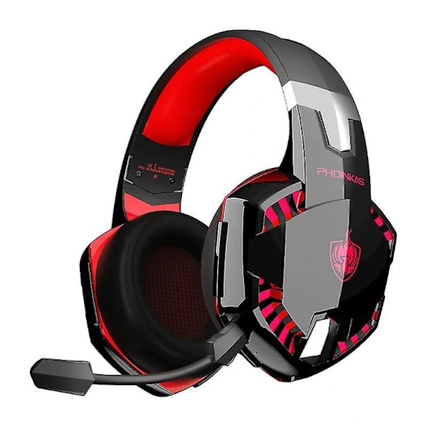 Bluetooth Trådløse Hovedtelefoner Med Mic, PS4 Spilheadset Til PC, Xbox One, PS5 Red