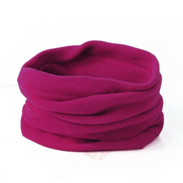 Naisten lämmin fleece-huivi kaulansuojus pipo laskupiipo rose red
