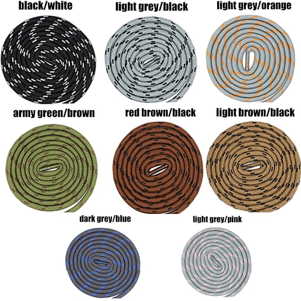 Slitstarka Skosnören i många färger (1M, 1.2M, 1.4M, 1.6M) Ljusbrun/Svart Ljusbrun/Svart 1M