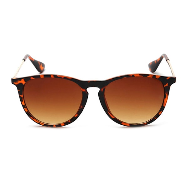 Retro Solbriller Leopard Brun Glas Brun brown