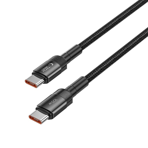 100W/5A 25cm PD USB-C - USB-C Kabel UltraBoost Evo Svart