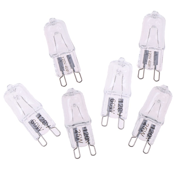 10-pack G9-stifts halogenlampor 120V 25W 40W 60W Glödlampa JCD G9 25W