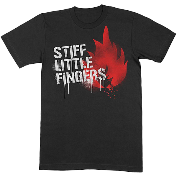 Stiff Little Fingers Unisex Aikuisten Graffiti Puuvilla T-paita M Musta Black M