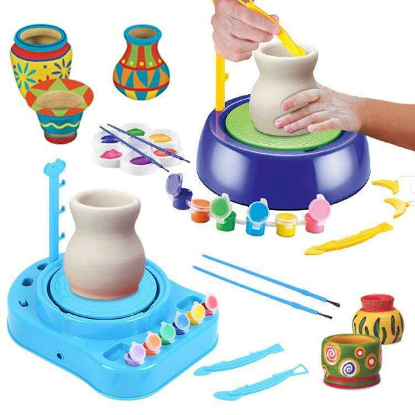Saviruukun työkalut - Sähköinen saven ja värin kanssa, 9 osaa - DIY monivärinen multicolor one size