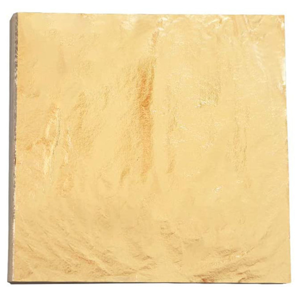 100 ark guld imitation guld blad för hantverk metall blad konst