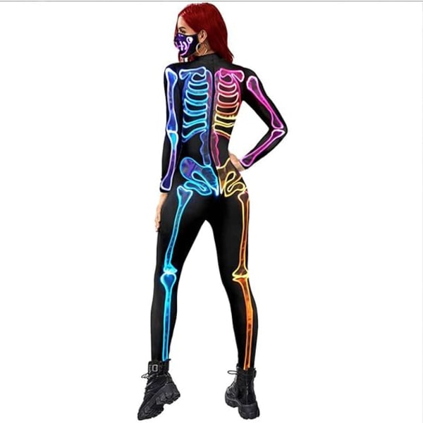 Sexet skeletkostume til kvinder til Halloween Skeletbody L