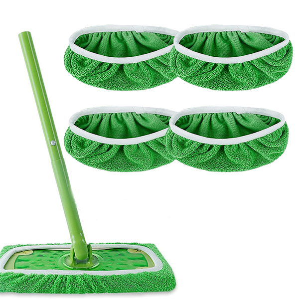 Swiffer Sweeper Mop-erstatningskluter, kluter til Swiffer gulvmopp, gjenbrukbar deksel 4PCS