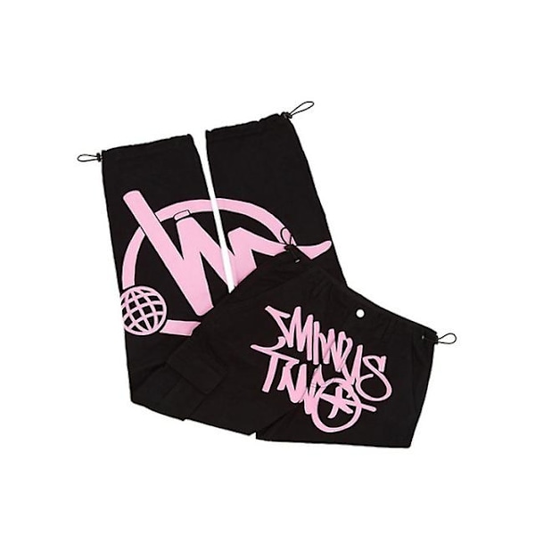 Minus Two Overalls - Vida Ben, Goth-Arbetskläder, Herr Y2K, Stjärna, Altrosa S Pink