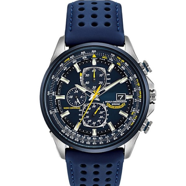 Herrklockor 2020 Blue Angel Watch Wish Mode Bälte Quartz Watch Herr P Blue surface and Blue Belt