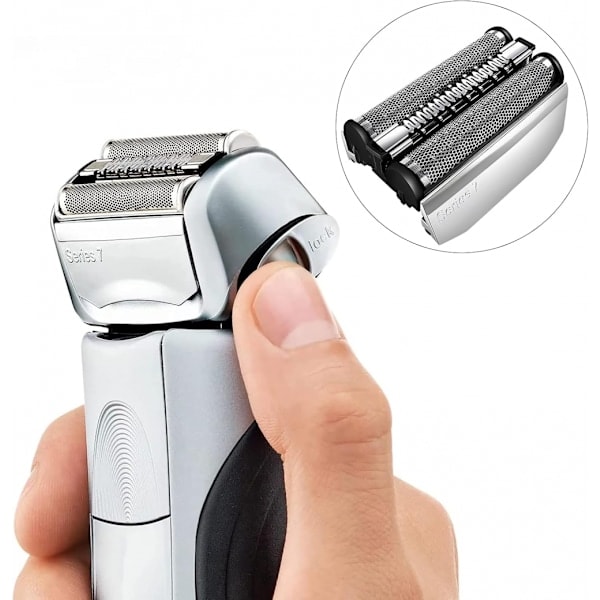 Rakhoved for Braun Series 7 - Erstatningshode, 70S-blad, 70S-folie og patronhode - Passer til Braun 7-serien