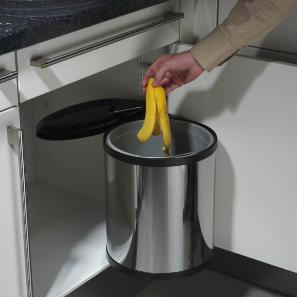 Hailo Sophink för skåp Compact-Box storlek M 15 L rostfritt stål 3555-101 silver 2200