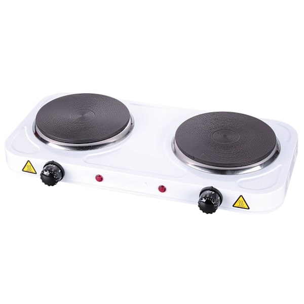 Dubbel Kokplatta: 5 Temperaturinställningar, Termostat, Non-stick white 2562