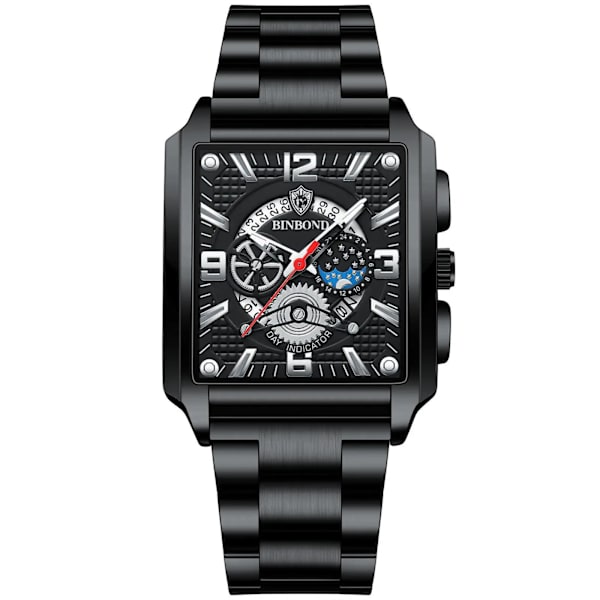 Ny Sport Watch Top Mærke Luksus Rose Guld Ur i Rustfrit Stål Herre Mode Vandtæt Armbåndsur Relogio Masculino Black