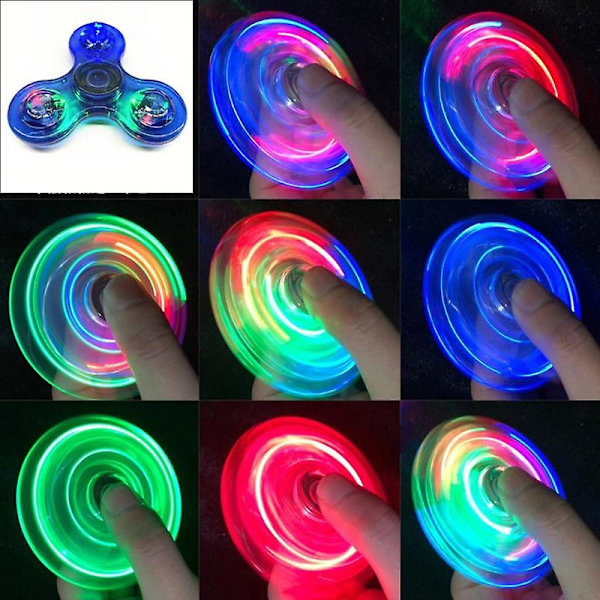 LED-valo Fidget Spinner Käsi Top Spinner EDC Spiner Sormi Stressin Lievityslelut Lapset Aikuisten Lelu