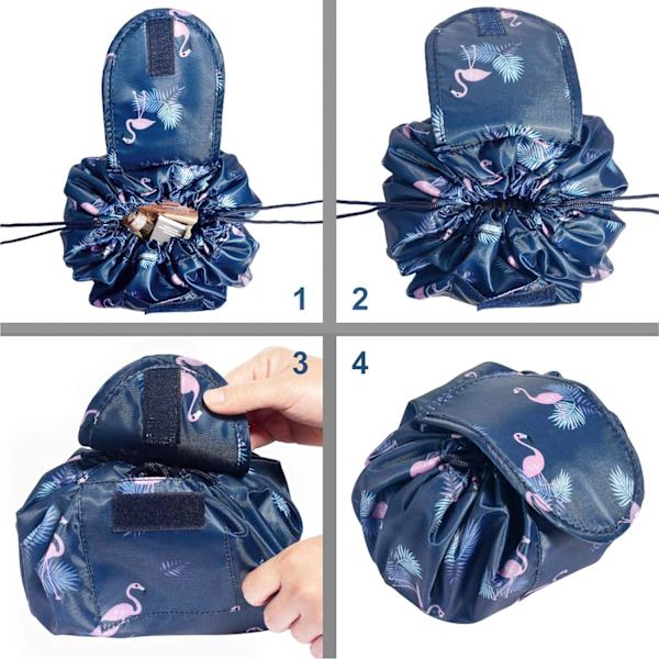 Musta vetoketjullinen kosmetiikkalaukku black