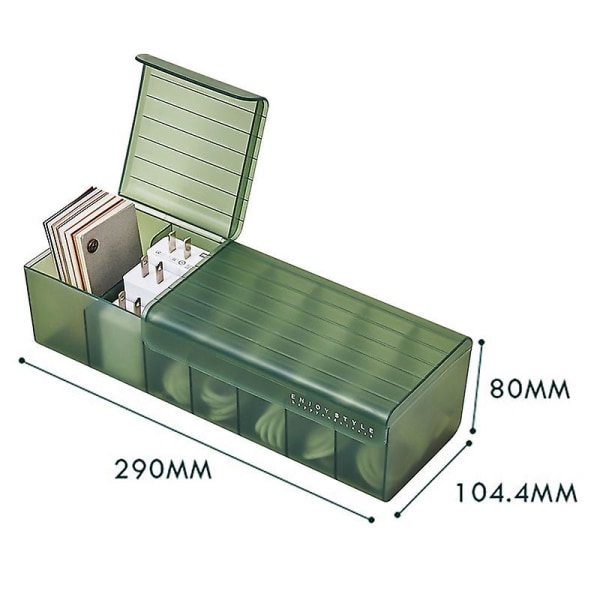 Transparent kabelbox i plast för förvaring av datakablar, skrivbordstillbehör, multifunktionell headset, datakabelladdni G green