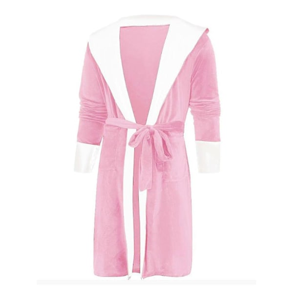 Dam Sherpa Fleece Morgonrock Mjuk Morgonrock Huva Fluffig Handduksplagg Badrock