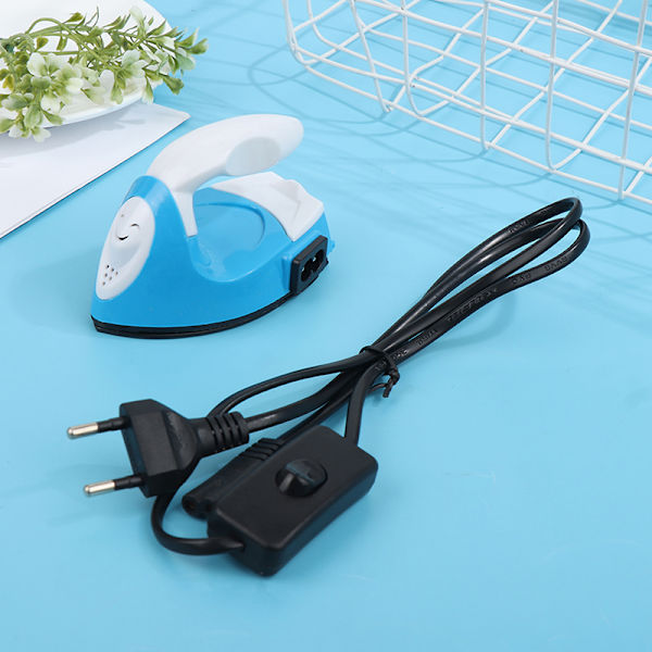Mini Craft Elektrisk Strygejern Bærbar Handy Heat Press DIY Blå Blue EU Plug