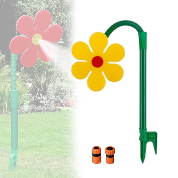 Dansende Daisy Sprinkler, Crazy Daisy Sprinkler, Vandings sprinkler til græsplæne, Havevanding værktøj, til have, græsplæne yellow