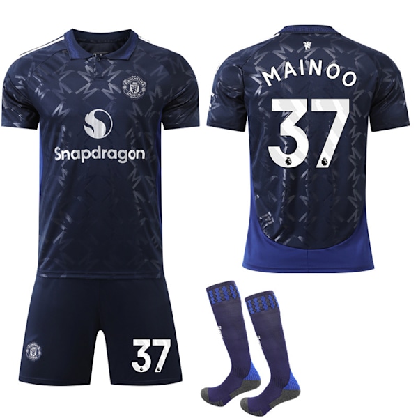 Manchester United udebanesæt til børn 2024-2025 No.37 MAINOO-FA1- No.37 MAINOO XS