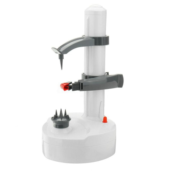 Electric Vegetable and Fruit Peeler, Automatic Rotation Function, White-FA-