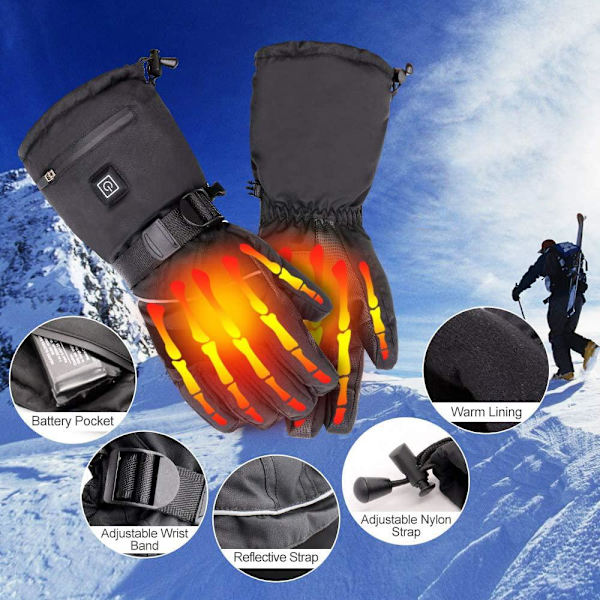 Oppvarmede Hansker Oppladbare Varmhansker Hansker 400 L