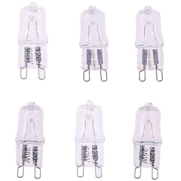 10 stk. G9 pin Halogen 120V 25W 40W 60W Pære JCD G9