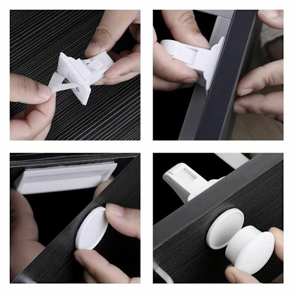 10x Magneettiset Lasten Lukot white 197