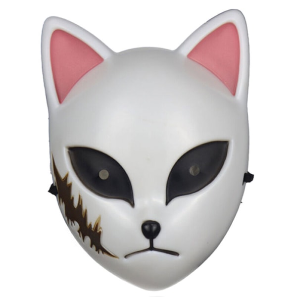 Halloween Mask Demon Slayer Kimetsu no Yaiba Fox Cosplay Kostym Makomo