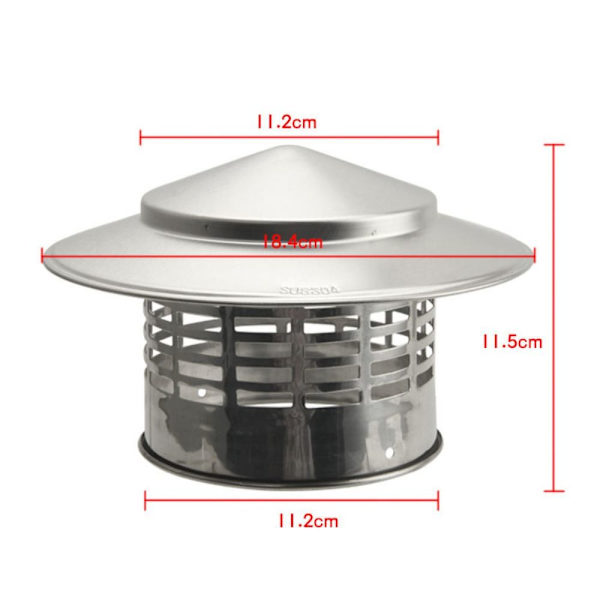 Ventileret skorstenshætte 110MM-FA1- 110mm
