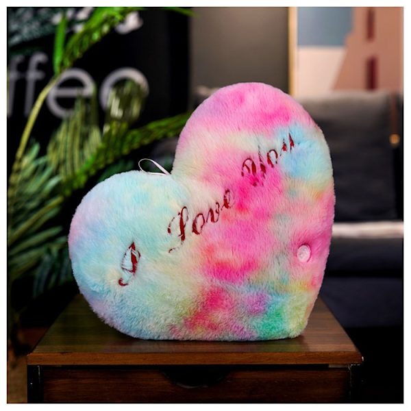 Regenboghorn Glowing Flashing LED Light Star Plysch Leksak Fylld Söta Stjärnfigur 32cm, Färg