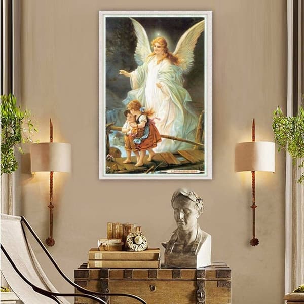 (30x40cm) Diamantmaleri Engel med babyer Korssting Emb-XS8-