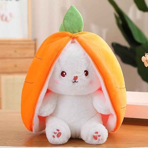 Kanin Muppet Lekevarer Vendbare Gulrøtter Jordbær Kanin Pute Plysj Leke Dukke For Gutter Jenter gulrot 35cm carrot
